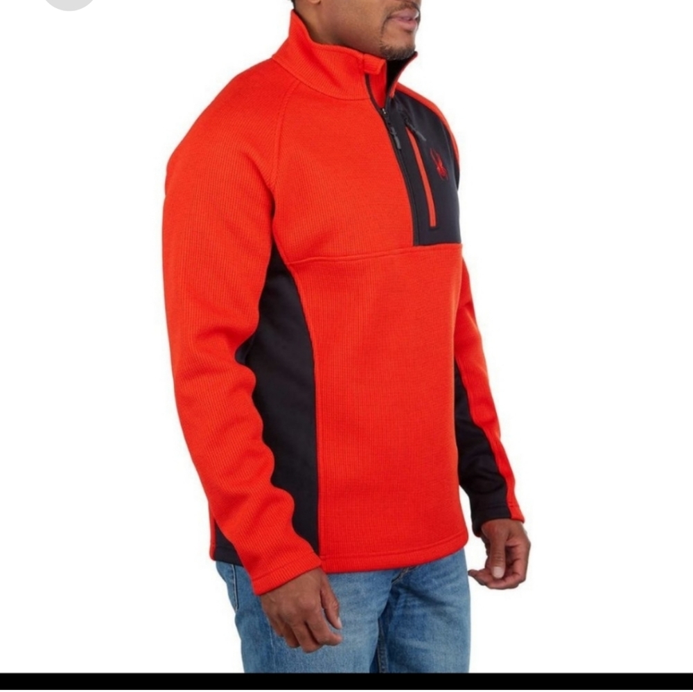 Spyder Men’s Gait Half Zip Jacket red nwt - Picture 5 of 9